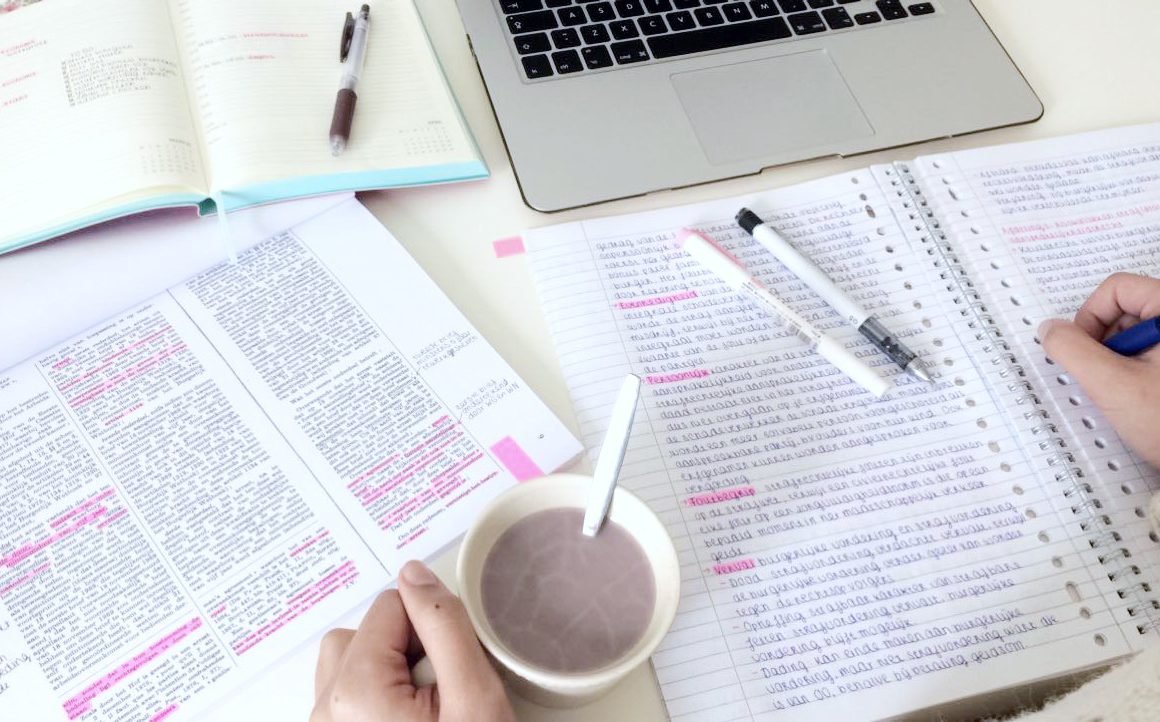 ca student studying at home